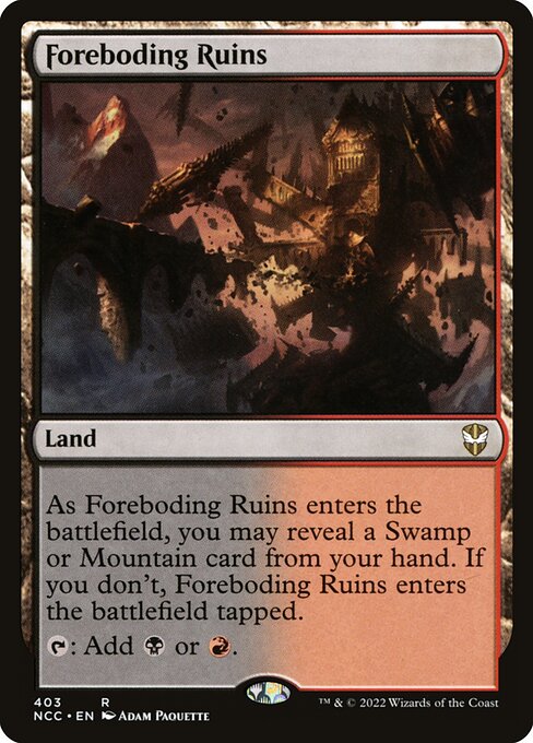 Foreboding Ruins - New Capenna Commander Rare Card