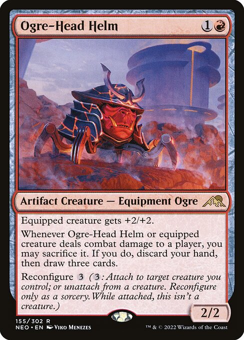 Ogre-Head Helm - Kamigawa: Neon Dynasty Rare Card