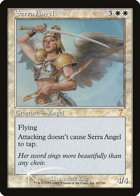 Serra Angel - Seventh Edition Rare Card
