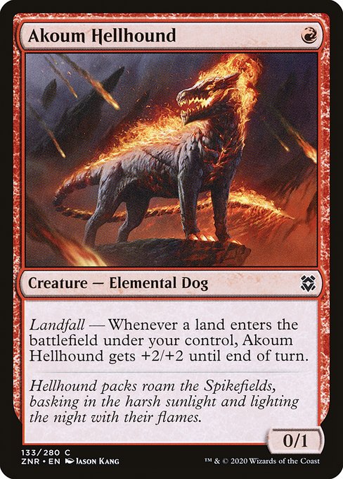 Akoum Hellhound - Zendikar Rising Common Card