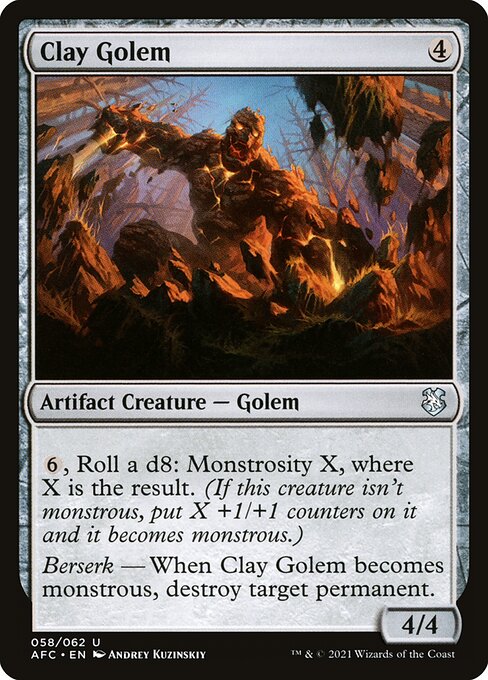 Clay Golem - Forgotten Realms Commander Uncommon Card