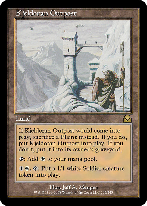 Kjeldoran Outpost - Masters Edition II Rare Card