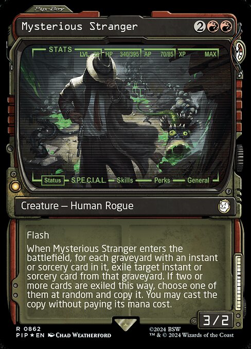 Mysterious Stranger - Fallout Rare Card
