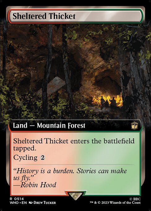 Sheltered Thicket - Doctor Who Rare Card
