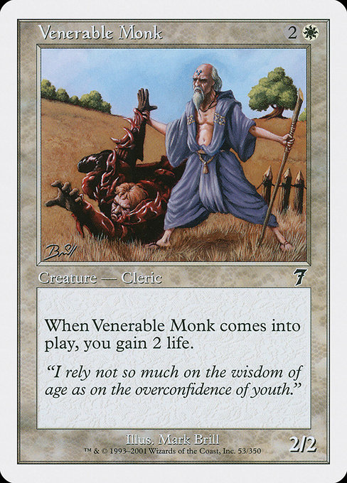 Venerable Monk - Seventh Edition Common Card
