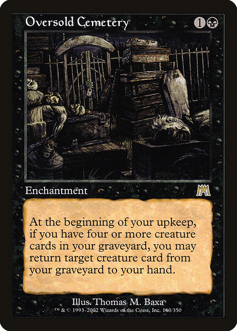 Oversold Cemetery - Onslaught Rare Card