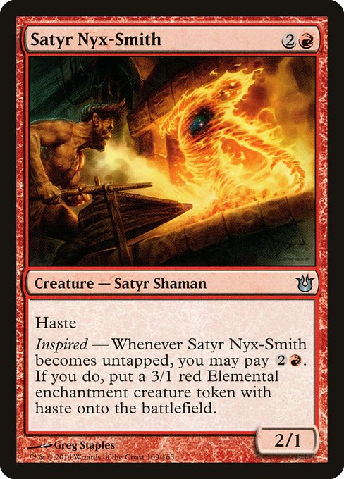 Satyr Nyx-Smith - Born of the Gods Uncommon Card