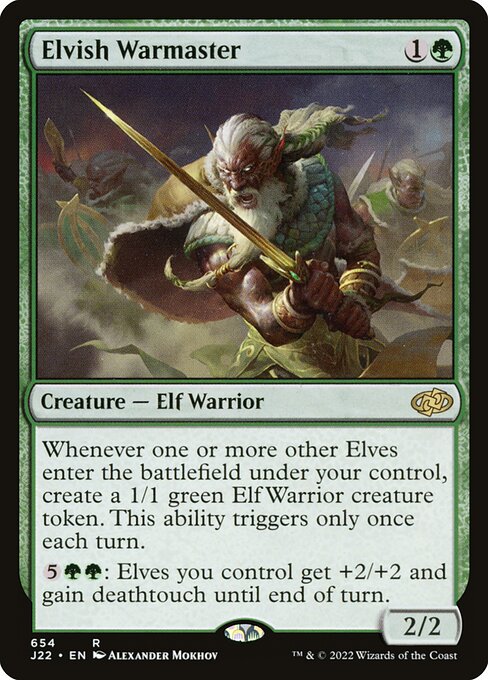 Elvish Warmaster - Jumpstart 2022 Rare Card