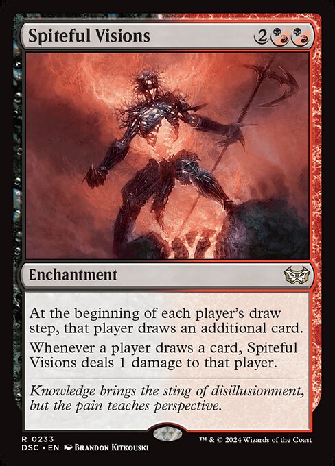 Spiteful Visions - Duskmourn: House of Horror Commander Rare Card