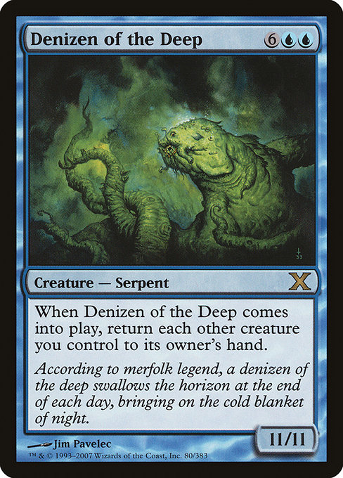 Denizen of the Deep - Tenth Edition Rare Card
