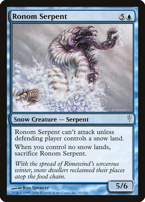 Ronom Serpent - Coldsnap Common Card