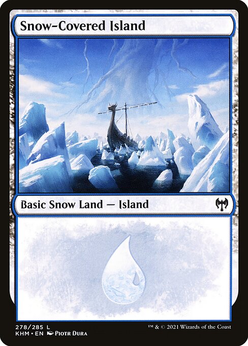 Snow-Covered Island - Kaldheim Common Card