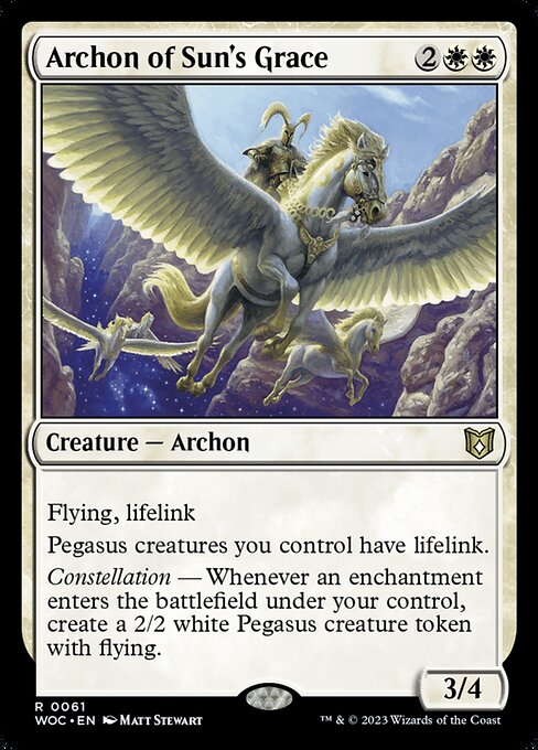 Archon of Sun's Grace - Wilds of Eldraine Commander Rare Card