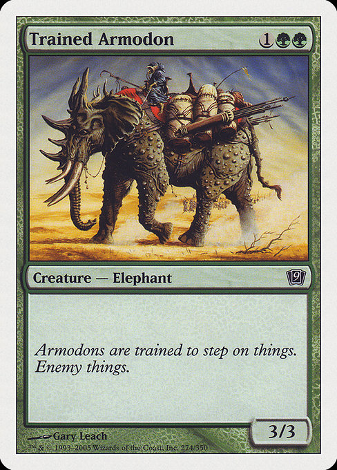 Trained Armodon - Ninth Edition Common Card
