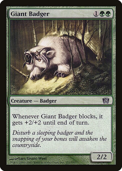 Giant Badger - Eighth Edition Common Card