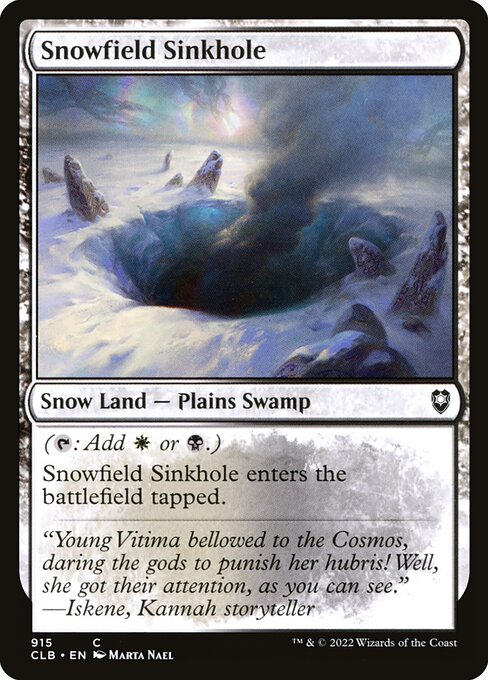 Snowfield Sinkhole - Commander Legends: Battle for Baldur's Gate Common Card