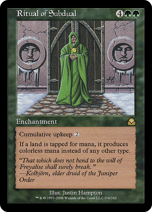 Ritual of Subdual - Masters Edition II Rare Card