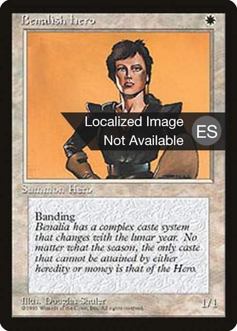Benalish Hero - Fourth Edition Foreign Black Border Common Card