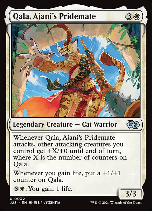 Qala, Ajani's Pridemate - Foundations Jumpstart Uncommon Card