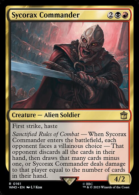 Sycorax Commander - Doctor Who Rare Card