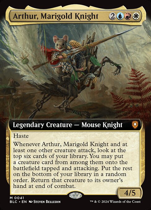 Arthur, Marigold Knight - Bloomburrow Commander Mythic Card