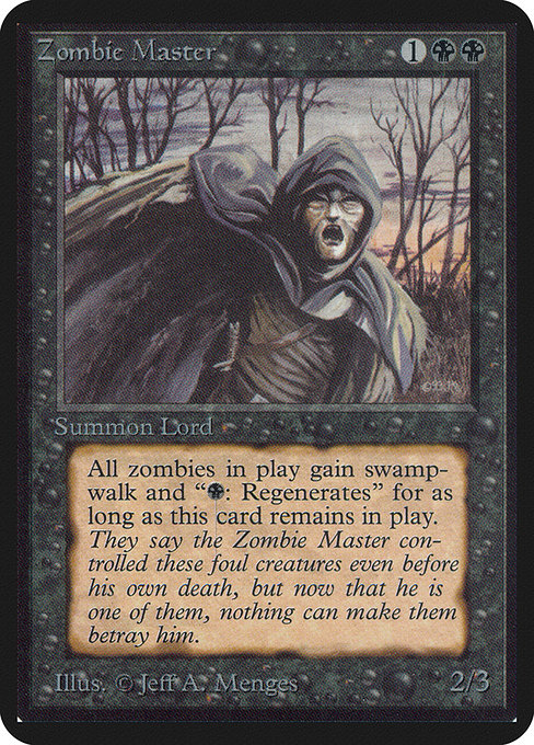 Zombie Master - Limited Edition Alpha Rare Card