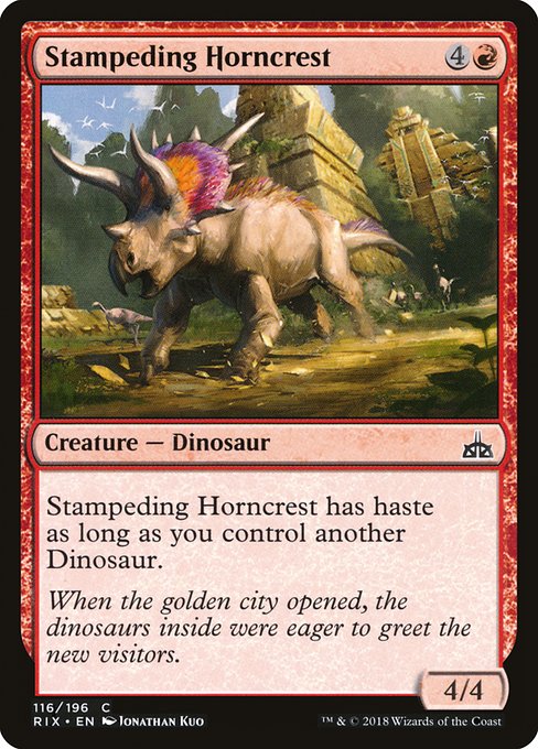Stampeding Horncrest - Rivals of Ixalan Common Card