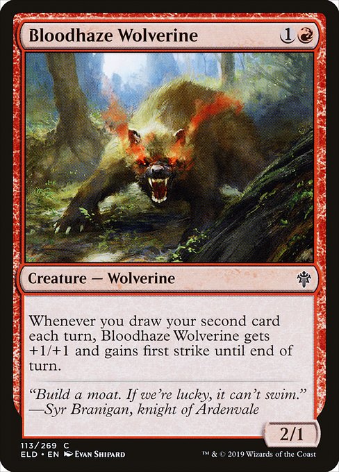 Bloodhaze Wolverine - Throne of Eldraine Common Card