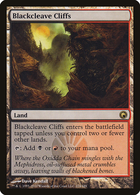 Blackcleave Cliffs - Scars of Mirrodin Rare Card