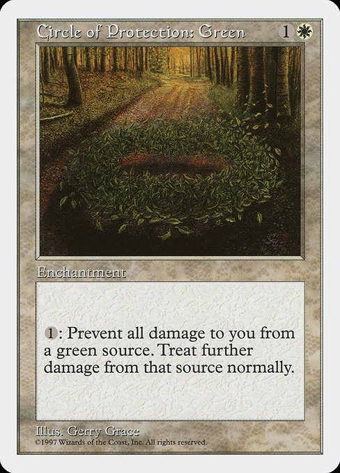 Circle of Protection: Green - Fifth Edition Common Card