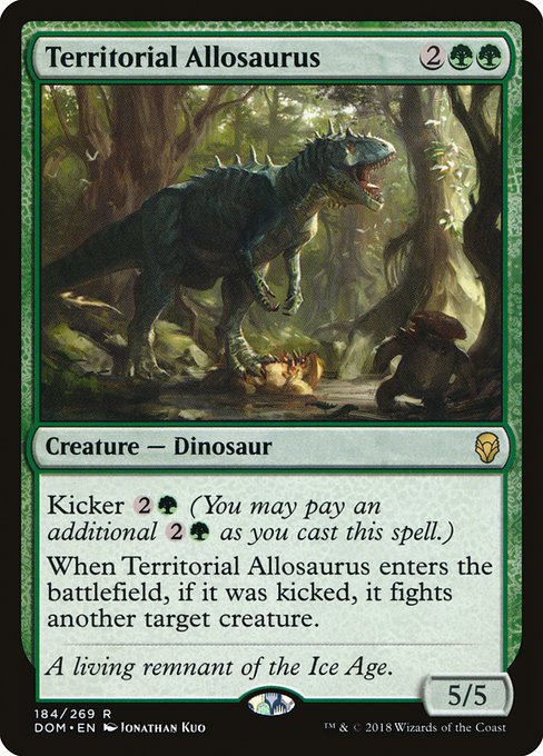 Territorial Allosaurus - Dominaria Rare Card