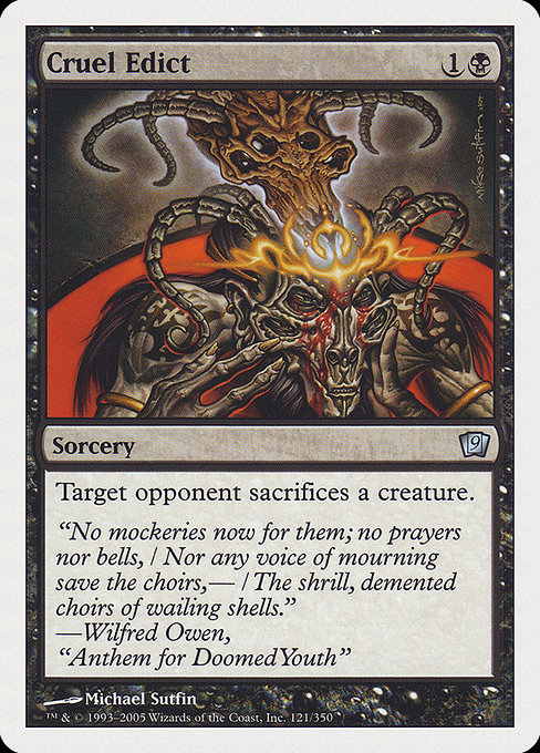 Cruel Edict - Ninth Edition Uncommon Card