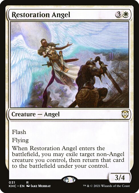 Restoration Angel - Kaldheim Commander Rare Card