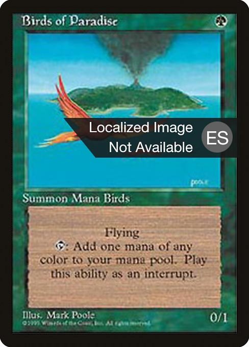 Birds of Paradise - Fourth Edition Foreign Black Border Rare Card
