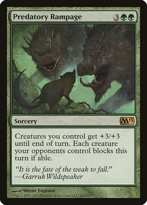 Predatory Rampage - Magic 2013 Rare Card