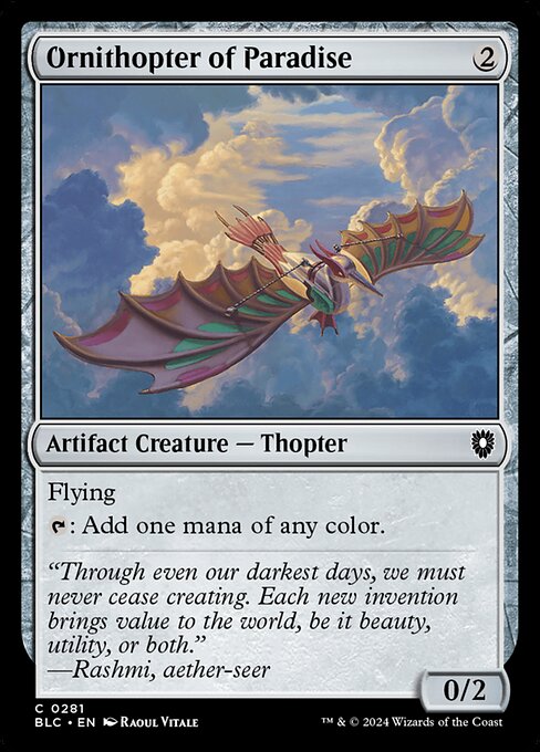 Ornithopter of Paradise - Bloomburrow Commander Common Card