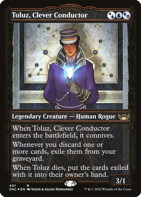 Toluz, Clever Conductor - Streets of New Capenna Rare Card