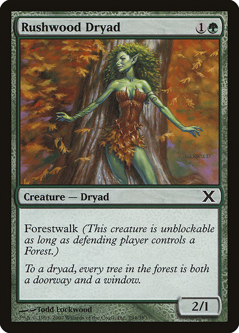 Rushwood Dryad - Tenth Edition Common Card