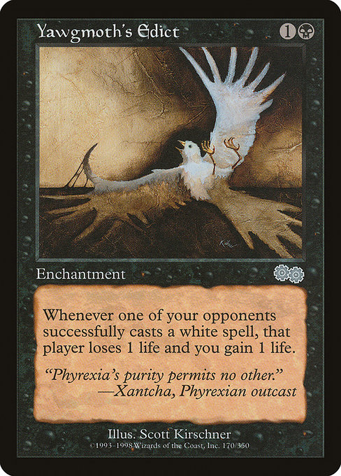 Yawgmoth's Edict - Urza's Saga Uncommon Card