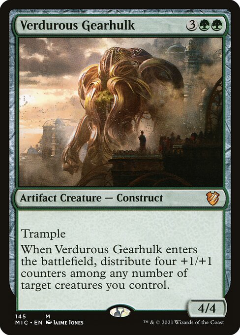 Verdurous Gearhulk - Midnight Hunt Commander Mythic Card