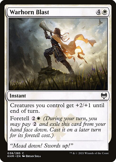 Warhorn Blast - Kaldheim Common Card