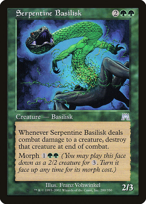 Serpentine Basilisk - Onslaught Uncommon Card