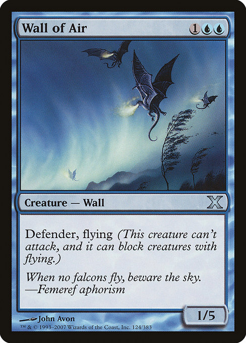 Wall of Air - Tenth Edition Uncommon Card