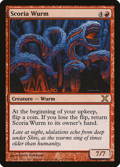 Scoria Wurm - Tenth Edition Rare Card