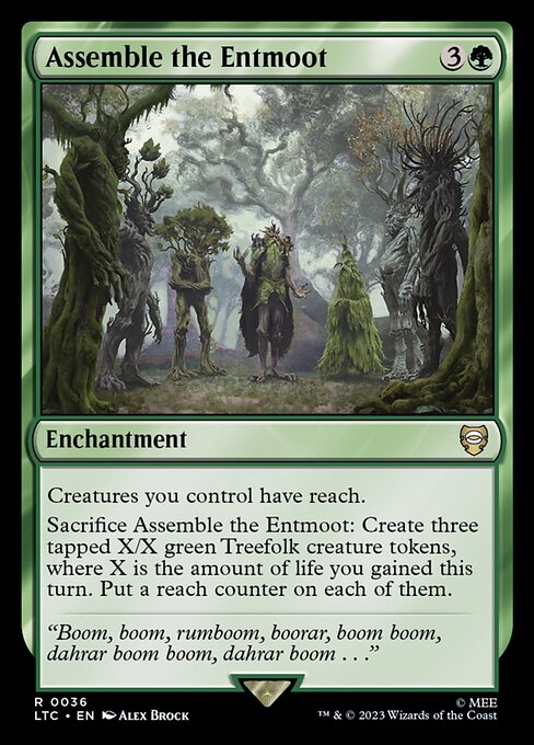 Assemble the Entmoot - Tales of Middle-earth Commander Rare Card