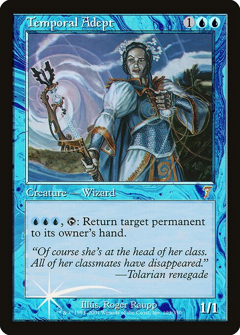 Temporal Adept - Seventh Edition Rare Card
