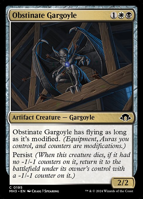 Obstinate Gargoyle - Modern Horizons 3 Common Card