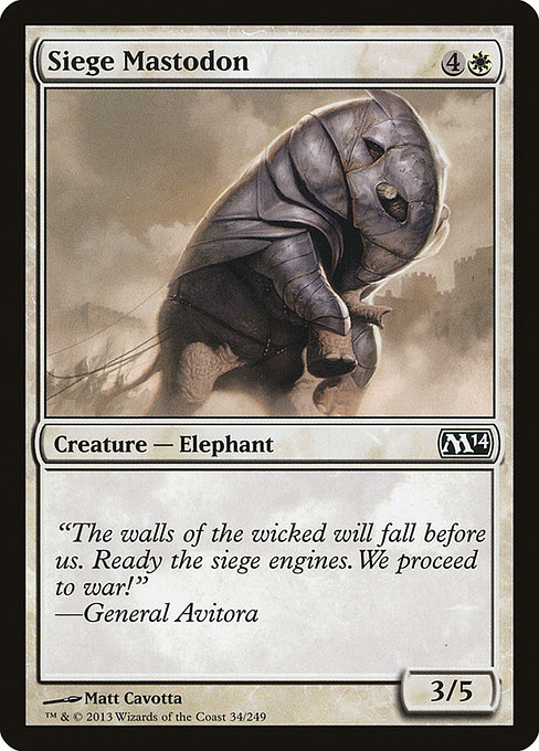 Siege Mastodon - Magic 2014 Common Card