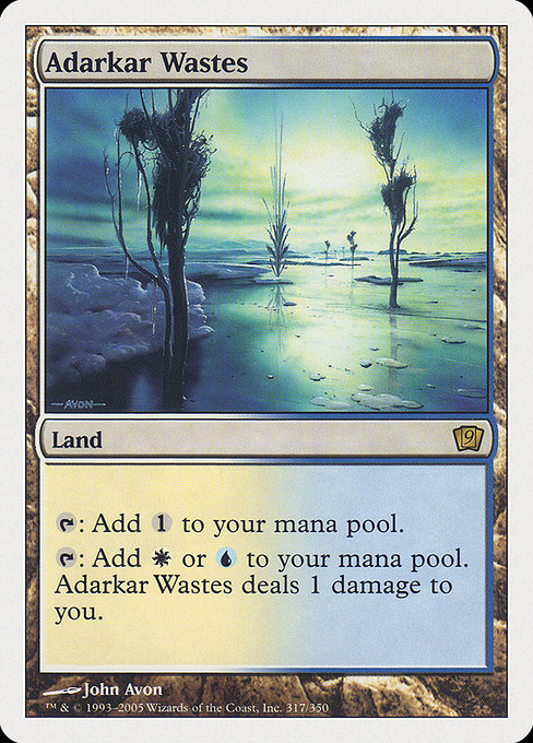 Adarkar Wastes - Ninth Edition Rare Card