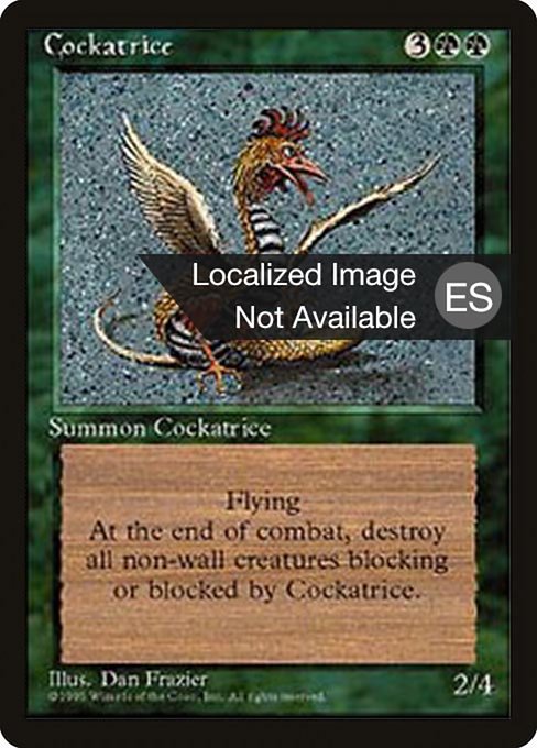 Cockatrice - Fourth Edition Foreign Black Border Rare Card